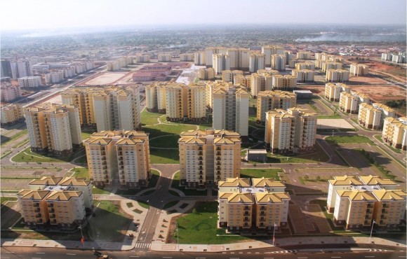 Colorful buildings of Kilamba's new neighborhoods